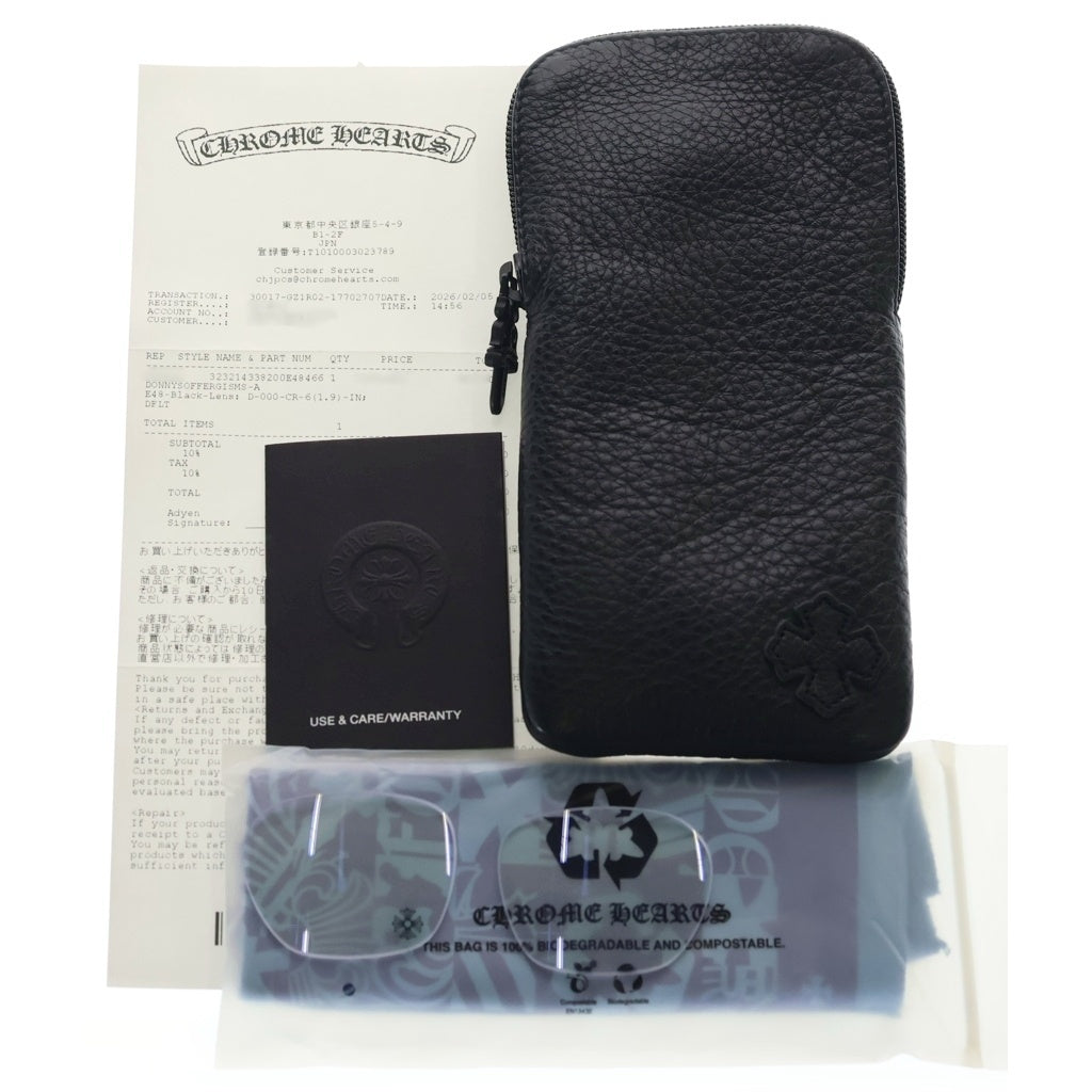 CHROME HEARTS(クロムハーツ) DONNYSOFFERGISMS サングラス ウェリントン メガネ アイウェア ブラック