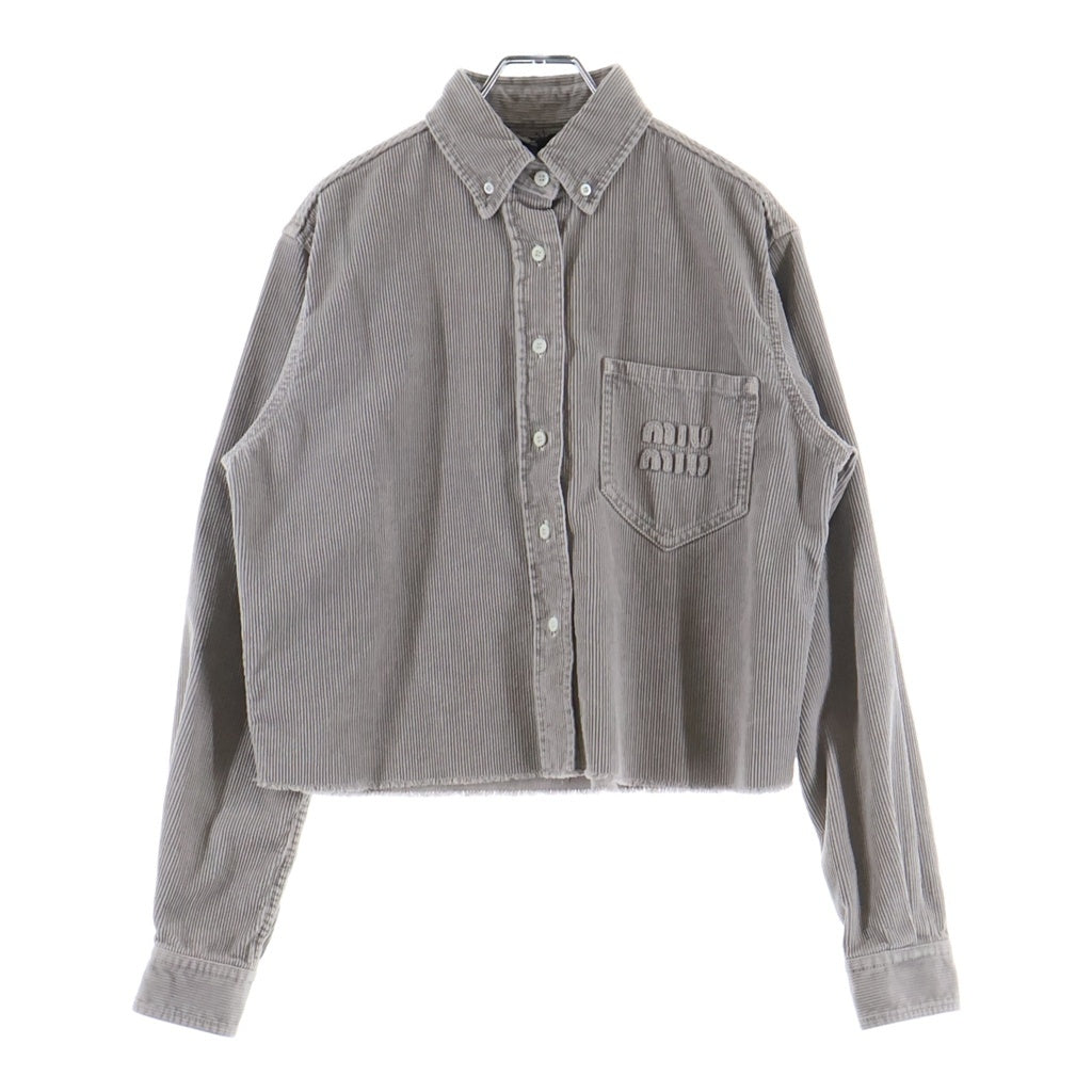miumiu(ミュウミュウ) Gart-Dyed Corduroy Shirt ガーメントダイ 長袖