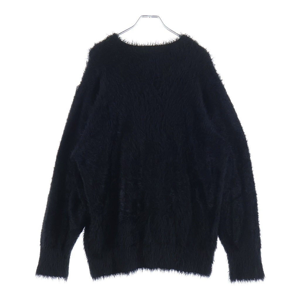 A BATHING APE(アベイシングエイプ) FACE KNIT フェイス ニット シャギーニット ブラック 001KNL801002M