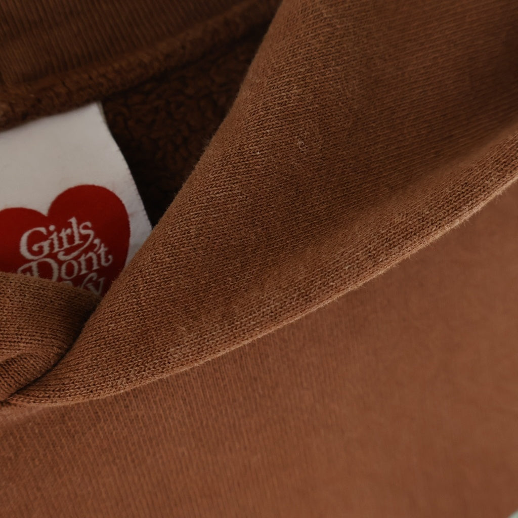 Girls Don't Cry(ガールズドントクライ) LOGO HOODIE プルオーバー パーカー ブラウン