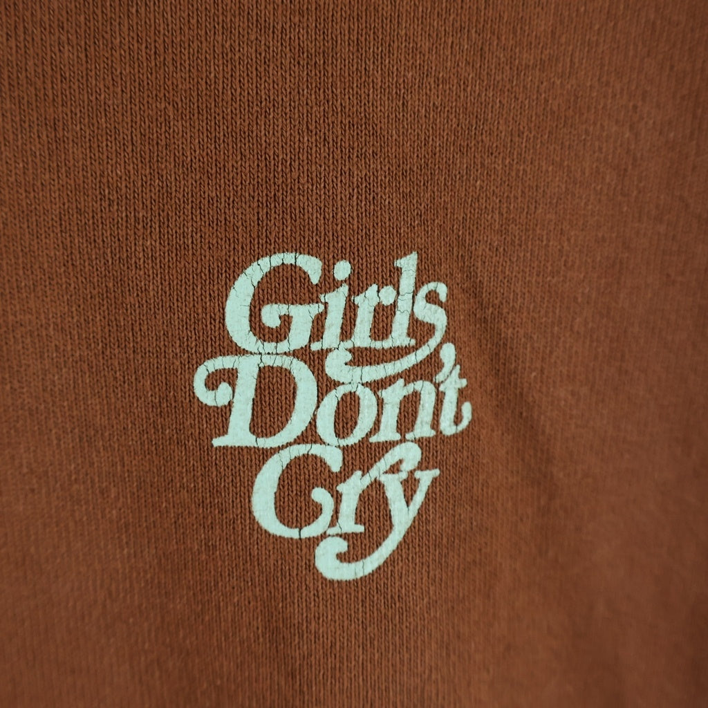 Girls Don't Cry(ガールズドントクライ) LOGO HOODIE プルオーバー パーカー ブラウン