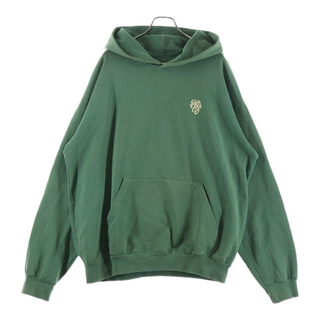 Girls Don't Cry(ガールズドントクライ) LOGO HOODIE プルオーバー パーカー グリーン