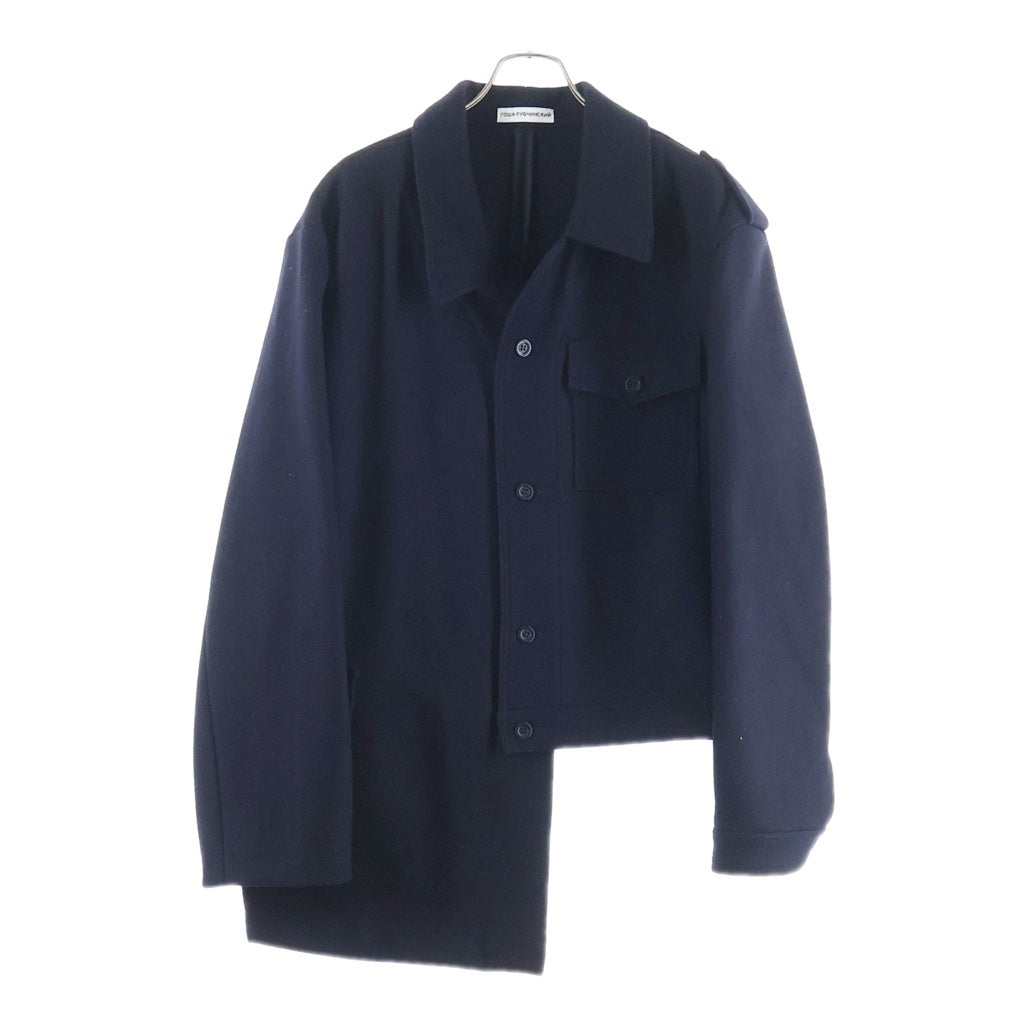 Gosha Rubchinskiy(ゴーシャラブチンスキー) 18AW アシンメトリー ウール コート ジャケット G013-C003 ブラック