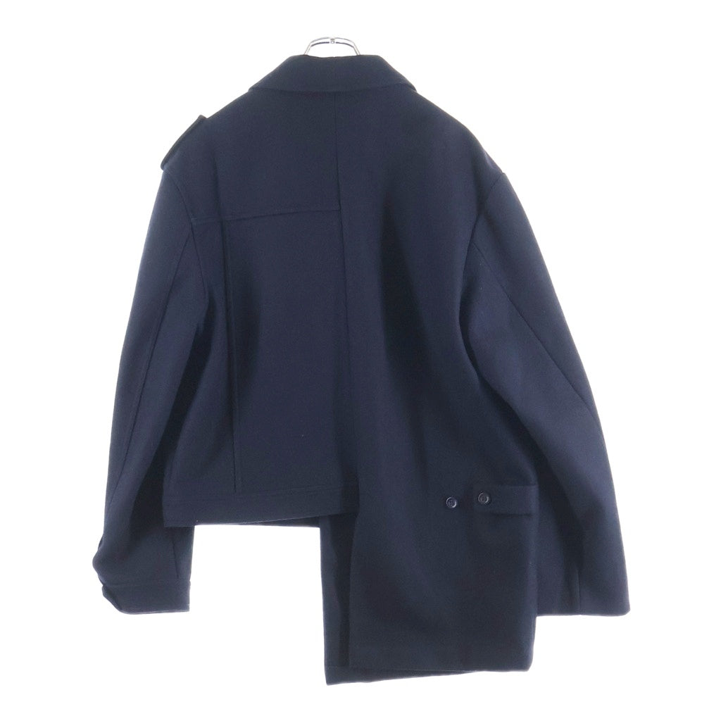 Gosha Rubchinskiy(ゴーシャラブチンスキー) 18AW アシンメトリー ウール コート ジャケット G013-C003 ブラック