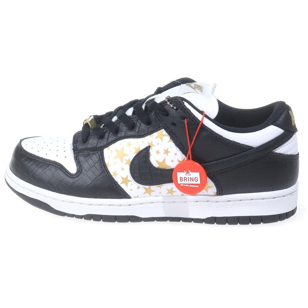 NIKE(ナイキ) ×SUPREME DUNK LOW OG QS DH3228-102 シュプリーム ダンクロー ローカットスニーカー ホワイト/ブラック/ゴールド US9/27.0cm