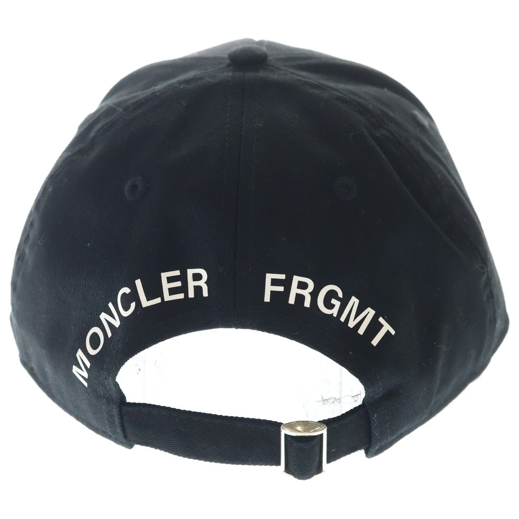 MONCLER(モンクレール) ×FRAGMENT DESIGN フラグメント デザイン キャップ 帽子 ブラック C-A9CO-21-1054