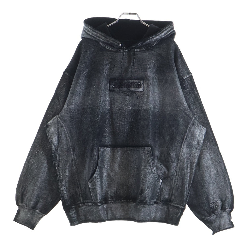 SUPREME(シュプリーム) ×24SS MM6 Maison Margierla メゾンマルジェラ フォイル ボックス ロゴ パーカー ブラック