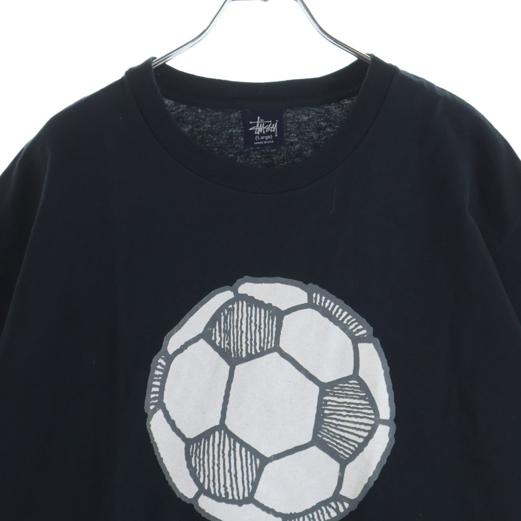 STUSSY(ステューシー) 90SS WORLD LEAGUE ロゴプリント Tシャツ クルーネック カットソー ネイビー