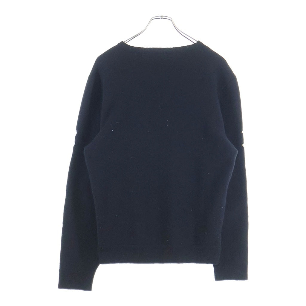 CHROME HEARTS(クロムハーツ) Y NOT Floral Cross Embroidery Crew Neck Cashmere Knit Sweater ワイノット フローラルクロス クルーネックカシミヤニットセーター プルオーバー ニット