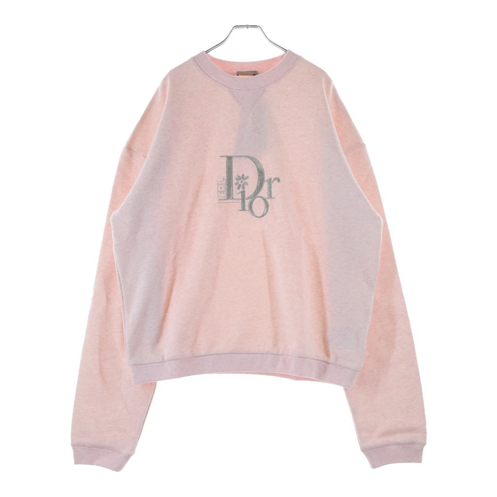 DIOR(ディオール) 23SS ×ERL Sweatshirt ロゴ刺繍 クルーネックスウェットトレーナー ピンク 313J674A0815
