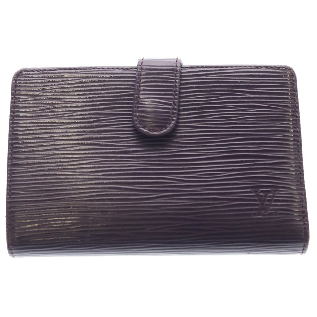 LOUIS VUITTON(ルイヴィトン) エピ ポルトフォイユ ヴィエノワ がま口 レザーウォレット 2つ折り財布 ブラウン M6364K レディース