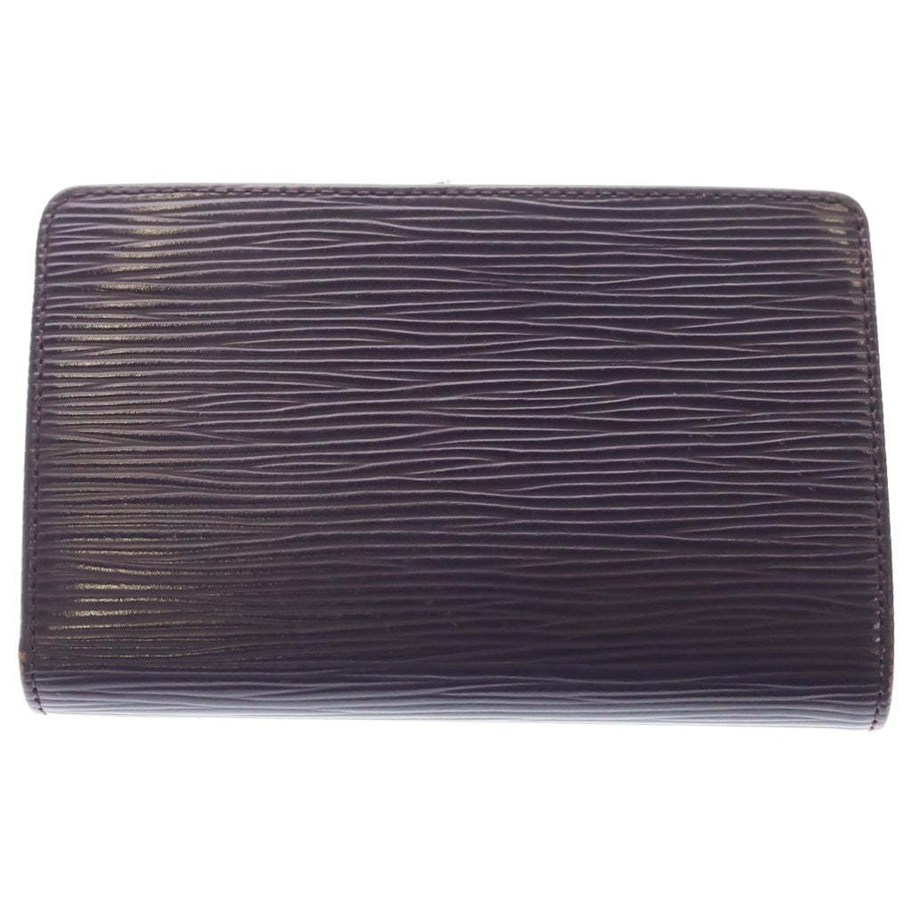 LOUIS VUITTON(ルイヴィトン) エピ ポルトフォイユ ヴィエノワ がま口 レザーウォレット 2つ折り財布 ブラウン M6364K レディース