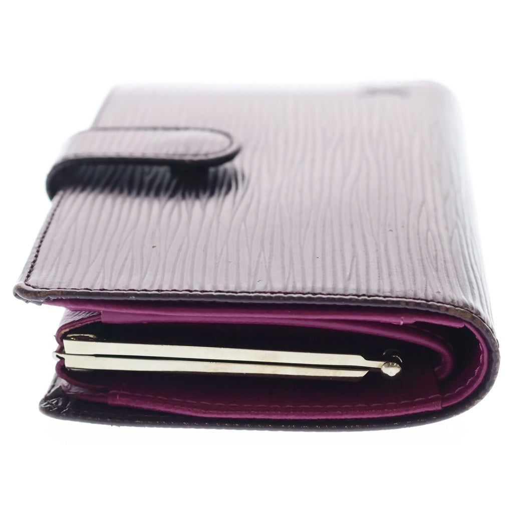 LOUIS VUITTON(ルイヴィトン) エピ ポルトフォイユ ヴィエノワ がま口 レザーウォレット 2つ折り財布 ブラウン M6364K レディース