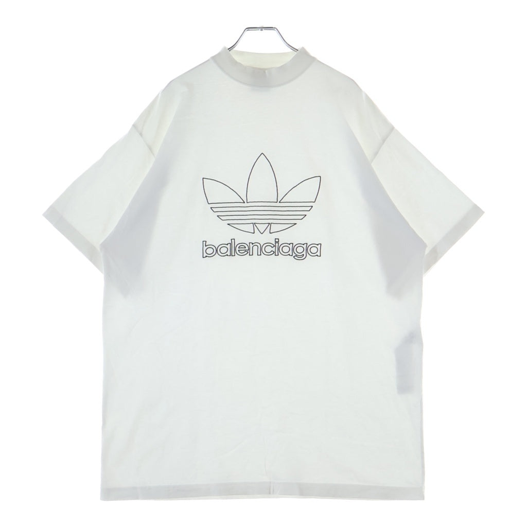 BALENCIAGA(バレンシアガ) 23SS ×adidas アディダス ロゴ刺繍 クルーネック 半袖Tシャツ 723976 TNVN8 ホワイト
