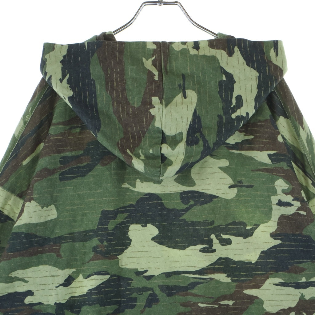 Acne Studios(アクネ ストゥディオズ) CAMOUFLAGE HOODIE SWEATSHIRT BI0195 カモフラージュ ロゴラインストーン パーカー グリーン