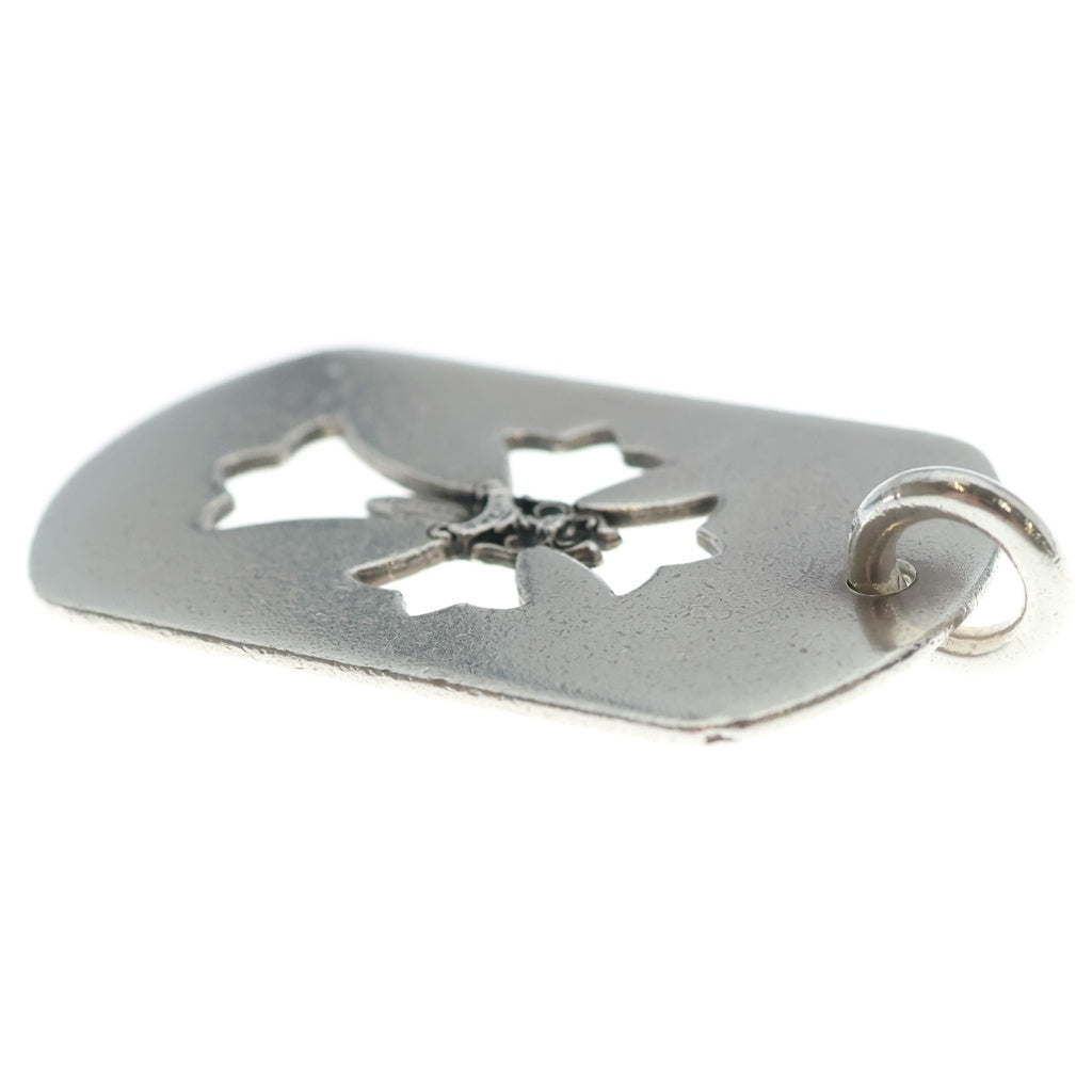 CHROME HEARTS(クロムハーツ) D TAG LRG CROSS DAGG カットアウトクロスダガー ラージドッグタグネックレストップ