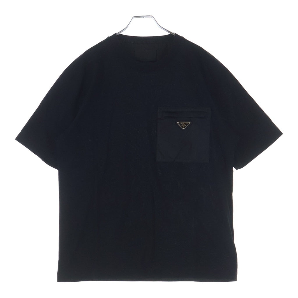 PRADA(プラダ) Re-Nylon T-Shirt リナイロン トライアングルロゴ 半袖Tシャツ ブラック UJN661