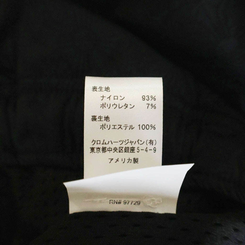 CHROME HEARTS(クロムハーツ) U TRASH PICKUP PLS NYLN CH総柄 クロスボールジップ ナイロントラックパンツ ネイビー