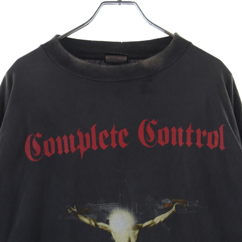 SAINT MICHAEL(セントマイケル) 25SS ×河村康輔 COMPLETE CONTRL KK_LS TEE ダメージ加工 長袖Tシャツ ロンT グレー SM-HR8-0000-C26