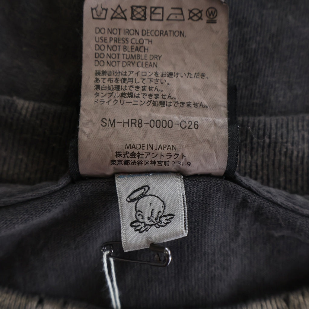 SAINT MICHAEL(セントマイケル) 25SS ×河村康輔 COMPLETE CONTRL KK_LS TEE ダメージ加工 長袖Tシャツ ロンT グレー SM-HR8-0000-C26