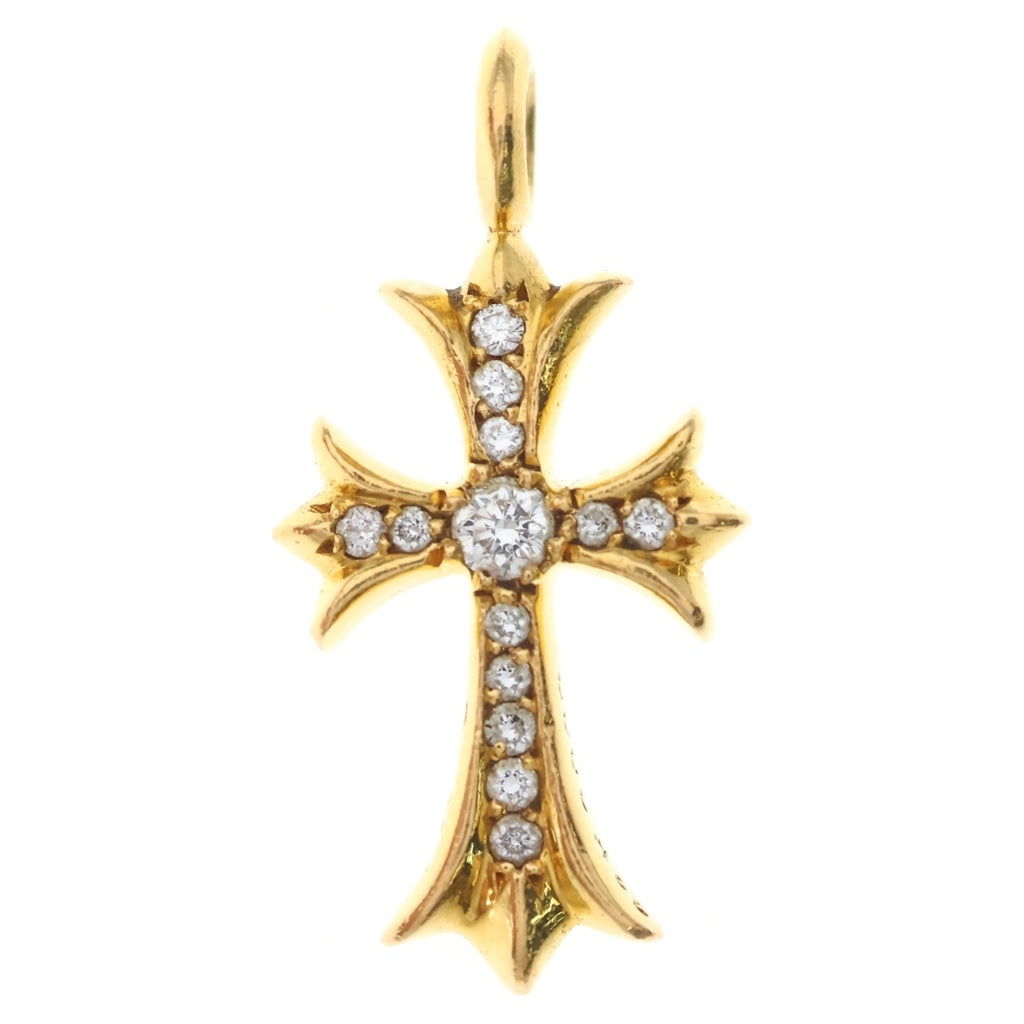 CHROME HEARTS(クロムハーツ) 22K TNY CRSF P/DIA タイニーファットクロス PAVEダイヤ ペンダントトップ ゴールドBCA033