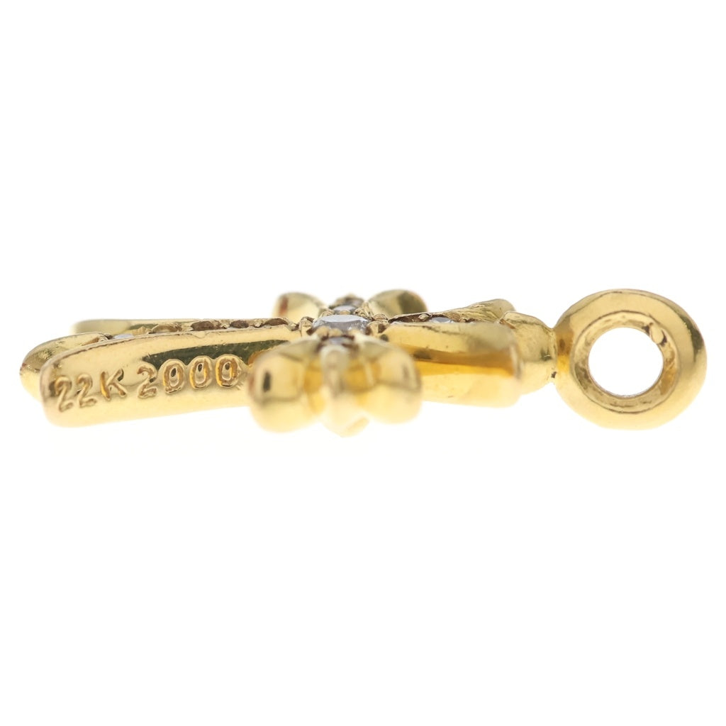 CHROME HEARTS(クロムハーツ) 22K TNY CRSF P/DIA タイニーファットクロス PAVEダイヤ ペンダントトップ ゴールドBCA033