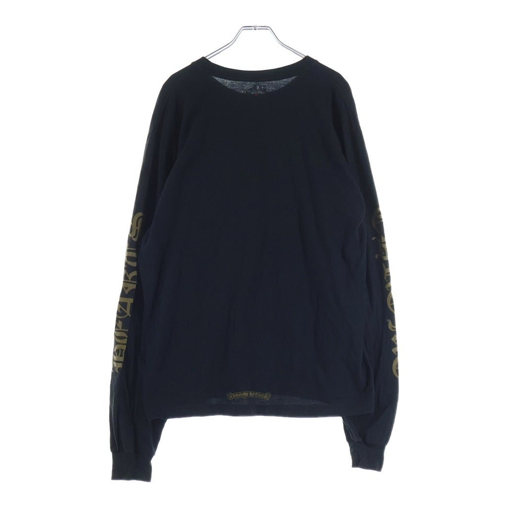 CHROME HEARTS(クロムハーツ) NECK LOGO TEEネックロゴ 長袖Tシャツ カットソー クルーネック ブラック