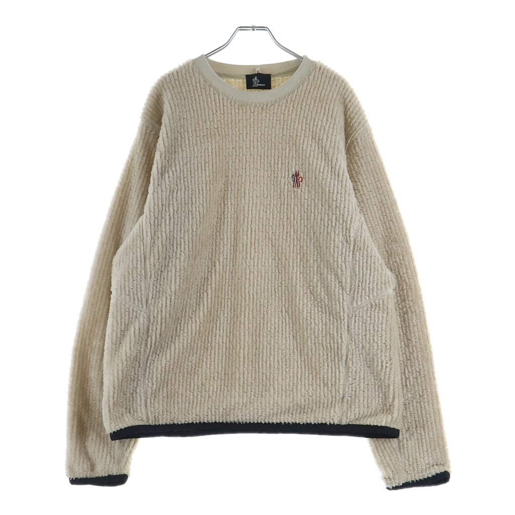 MONCLER(モンクレール) ロゴマーク フリース スウェット ホワイト I20978G00021