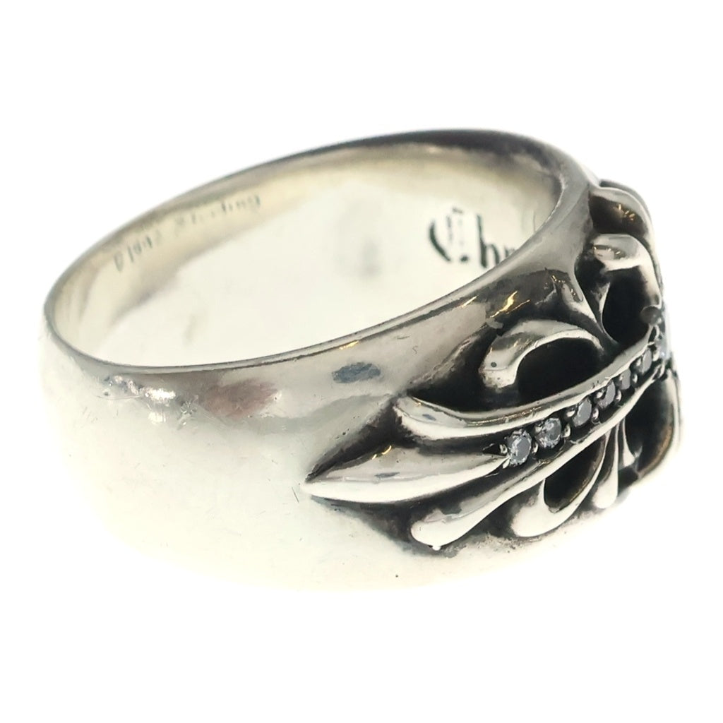 CHROME HEARTS(クロムハーツ) FLRL CRS P DMND フローラルクロスリング PAVEダイヤ シルバー
