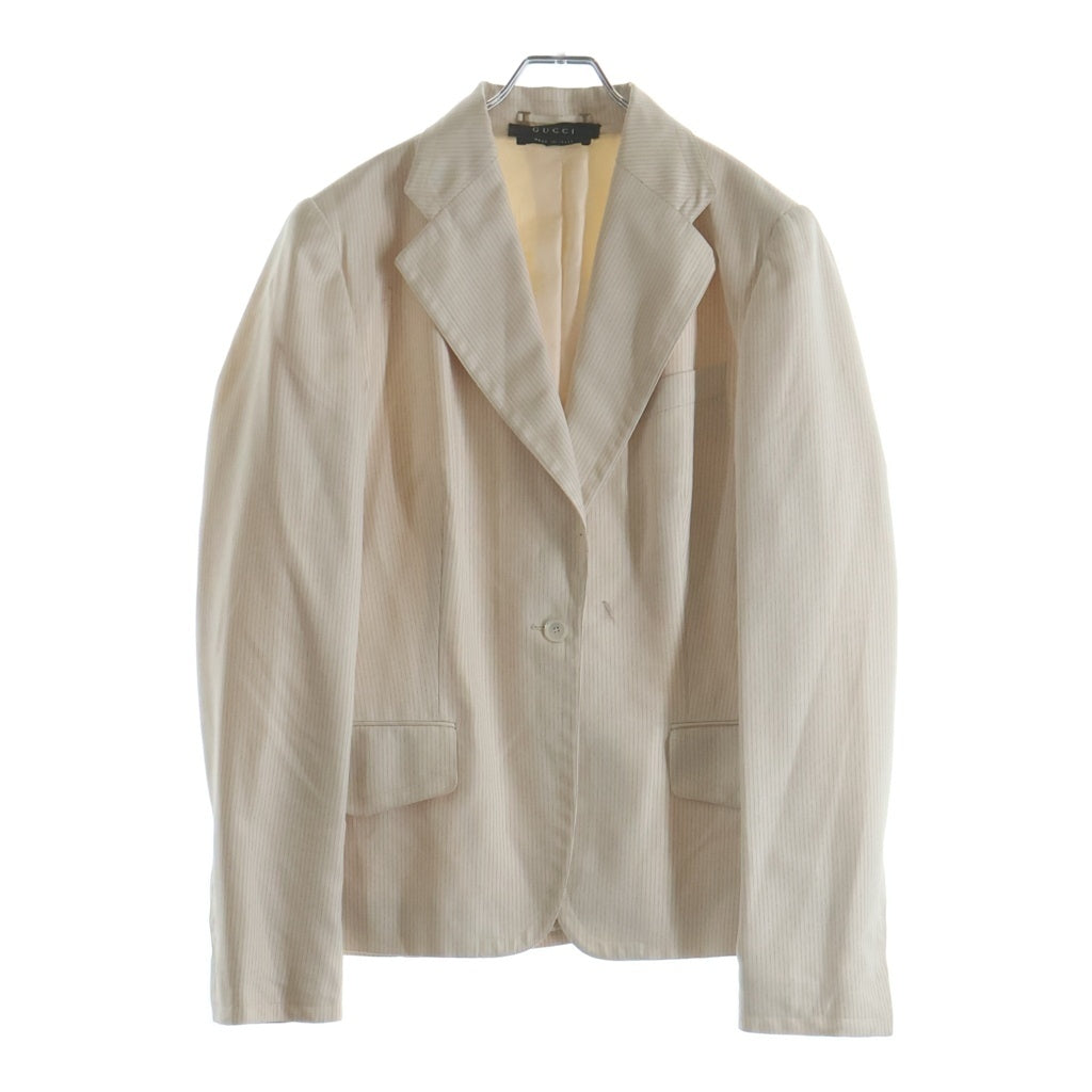 GUCCI(グッチ) Silk Tailored Jacket 1B ストライプ シルクテーラード