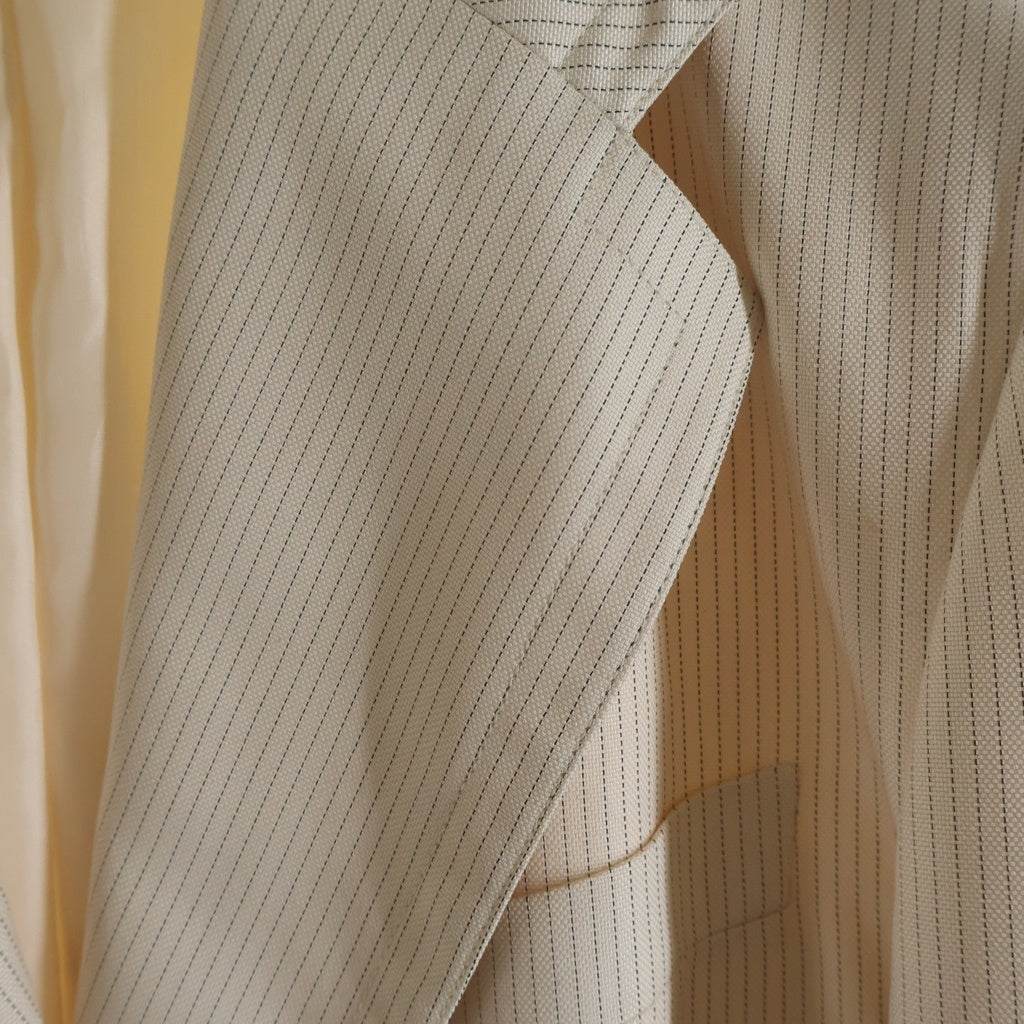 GUCCI(グッチ) Silk Tailored Jacket 1B ストライプ シルクテーラードジャケット アイボリー 124515 ZH114
