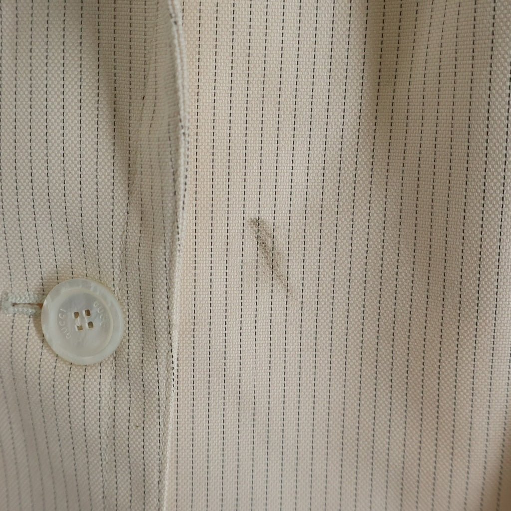 GUCCI(グッチ) Silk Tailored Jacket 1B ストライプ シルクテーラードジャケット アイボリー 124515 ZH114