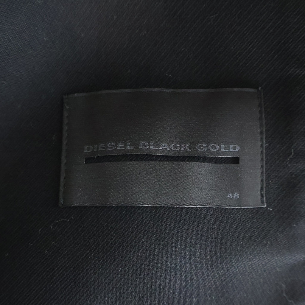 DIESEL BLACK GOLD(ディーゼルブラックゴールド) ROYAL FAMILY ロイヤルファミリー 刺繍ブルゾン ジャケット ブラック/ホワイト