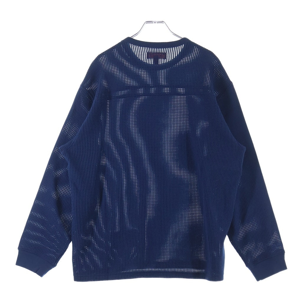 SUPREME(シュプリーム) 25SS Polartec Mesh L/S Football Top Navy ポーラテック メッシュ フットボールシャツ 長袖Tシャツ ネイビー