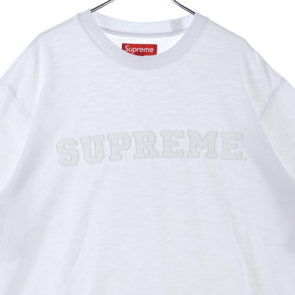 SUPREME(シュプリーム) 25AW Collegiate Applique S/S Top White カレッジロゴ 半袖Tシャツ ホワイト