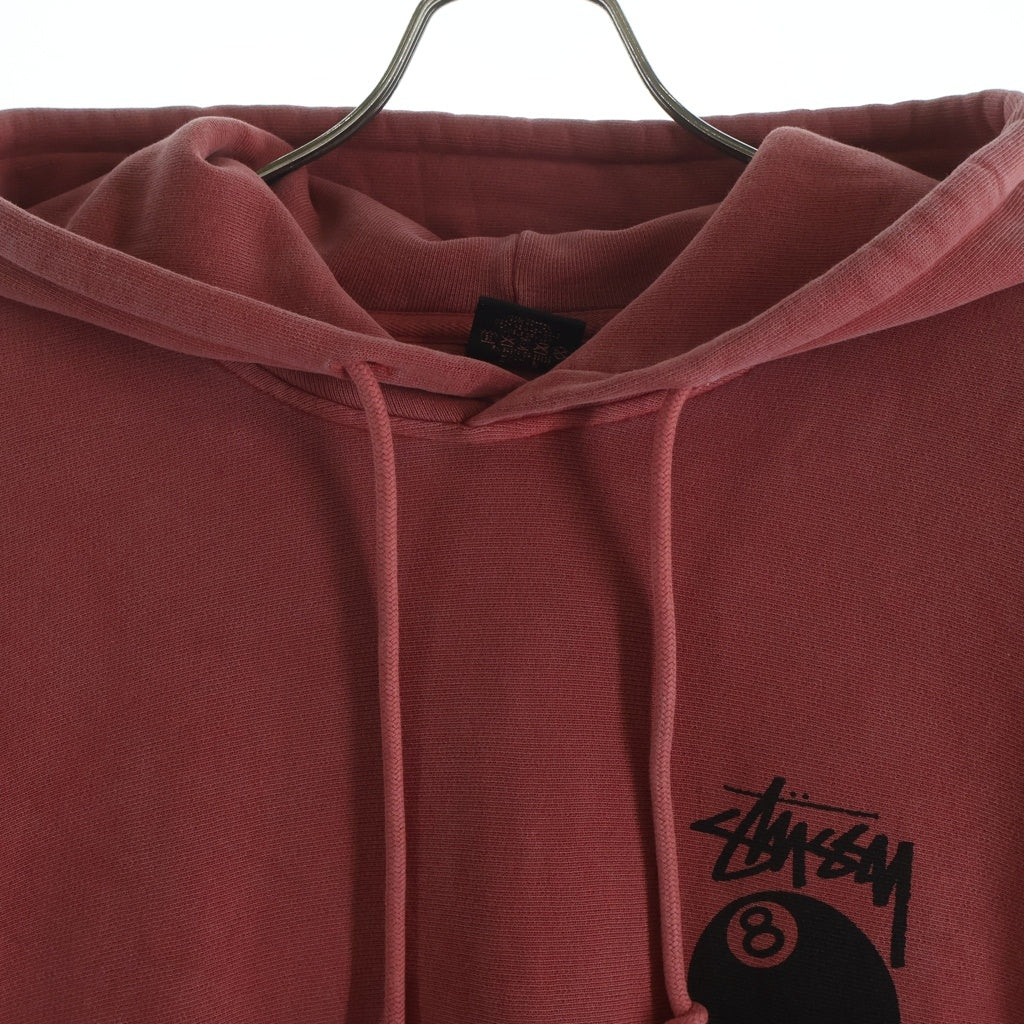 STUSSY(ステューシー) 24AW 8 Ball Pig Dyed Hoodie ピグメントダイ プルオーバースウェットパーカー フーディー ピンク