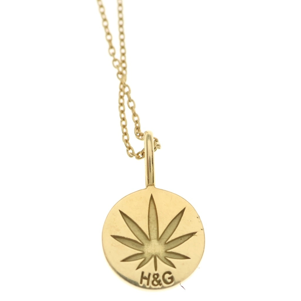 A Love Movement(ア ラブ ムーブメント) 18K ×WBA ウィードリーフ コインペンダント ネックレス ゴールド レディース