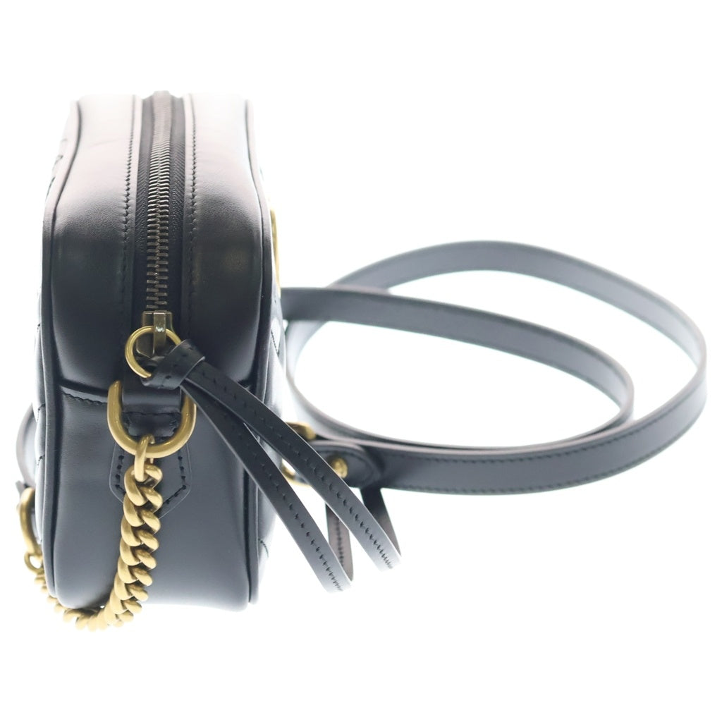 GUCCI(グッチ) GG Marmont Quilting Shoulder Bag GGマーモント キルティング レザーショルダーバッグ ブラック 448065 レディース