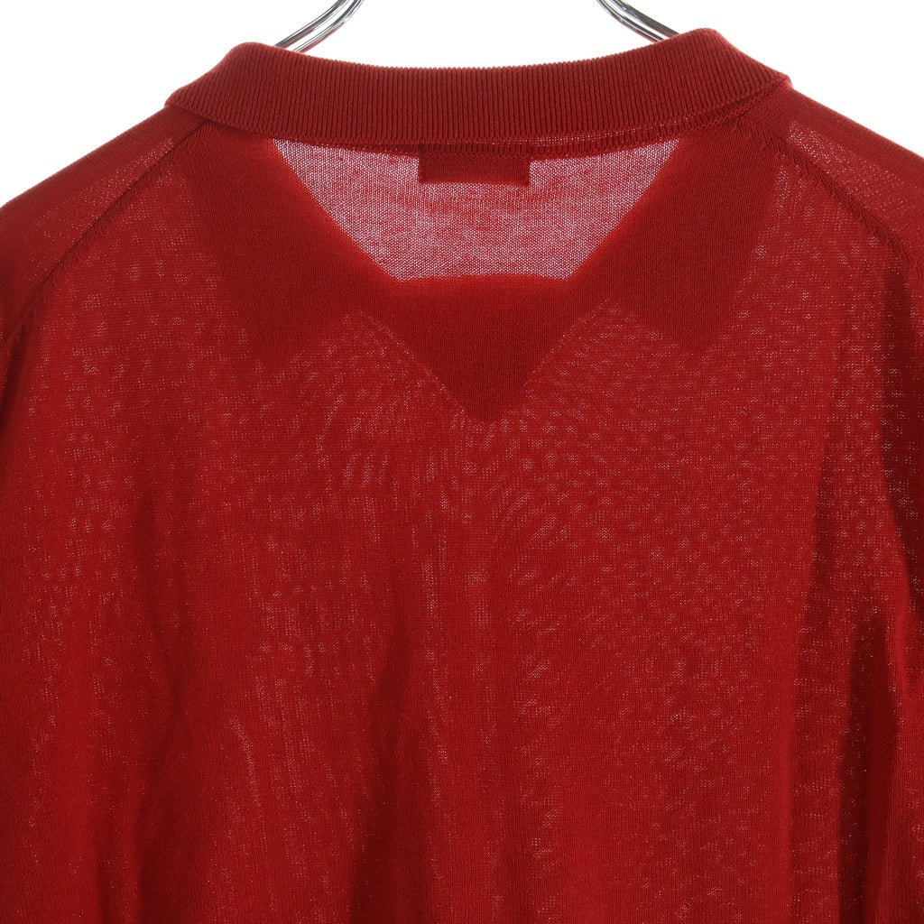 MAATEE&SONS(マーティーアンドサンズ) Polo Sweater (Red) 半袖ニットポロシャツ レッド MT4103-0103