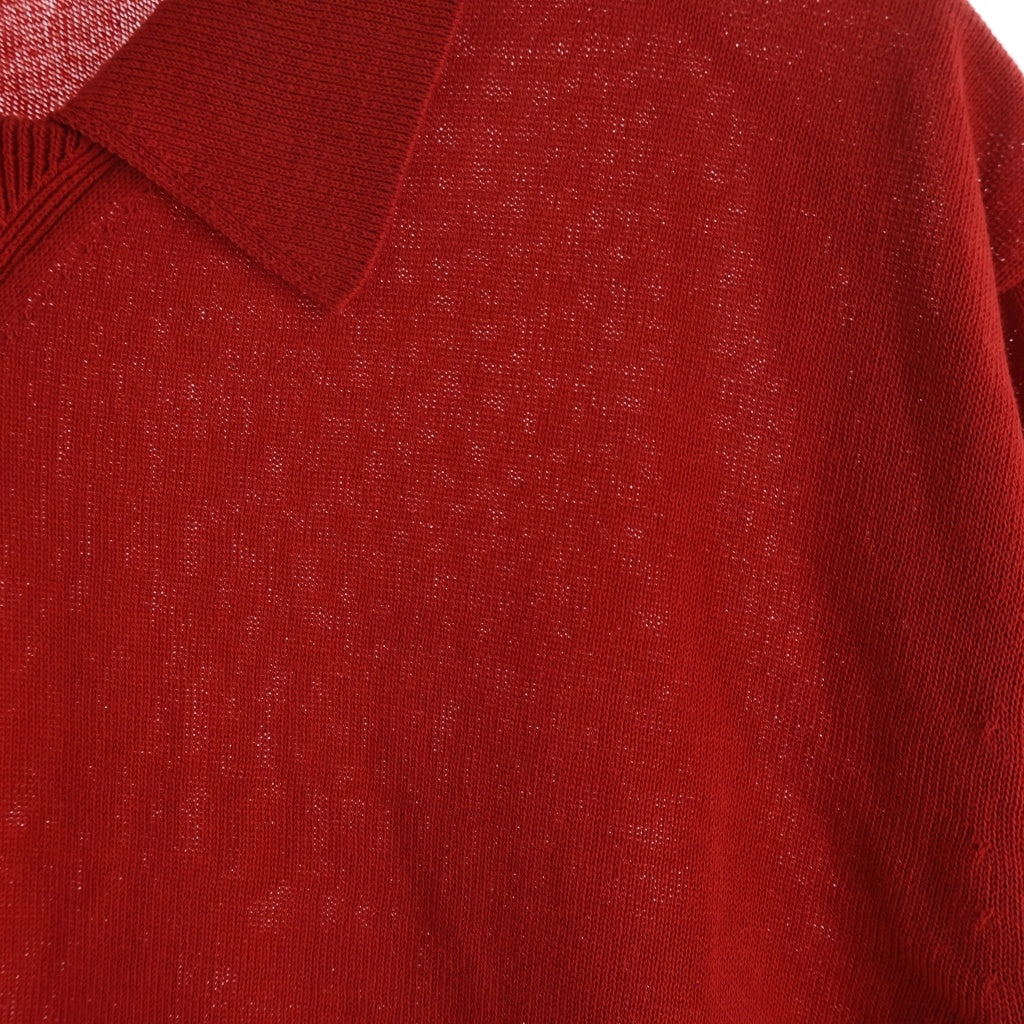 MAATEE&SONS(マーティーアンドサンズ) Polo Sweater (Red) 半袖ニットポロシャツ レッド MT4103-0103