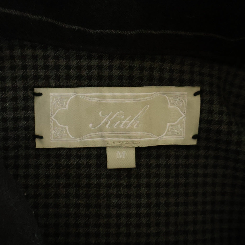 KITH(キス) Double Weave Ace Buttondown ストライプ長袖シャツ ブラック KHM031921