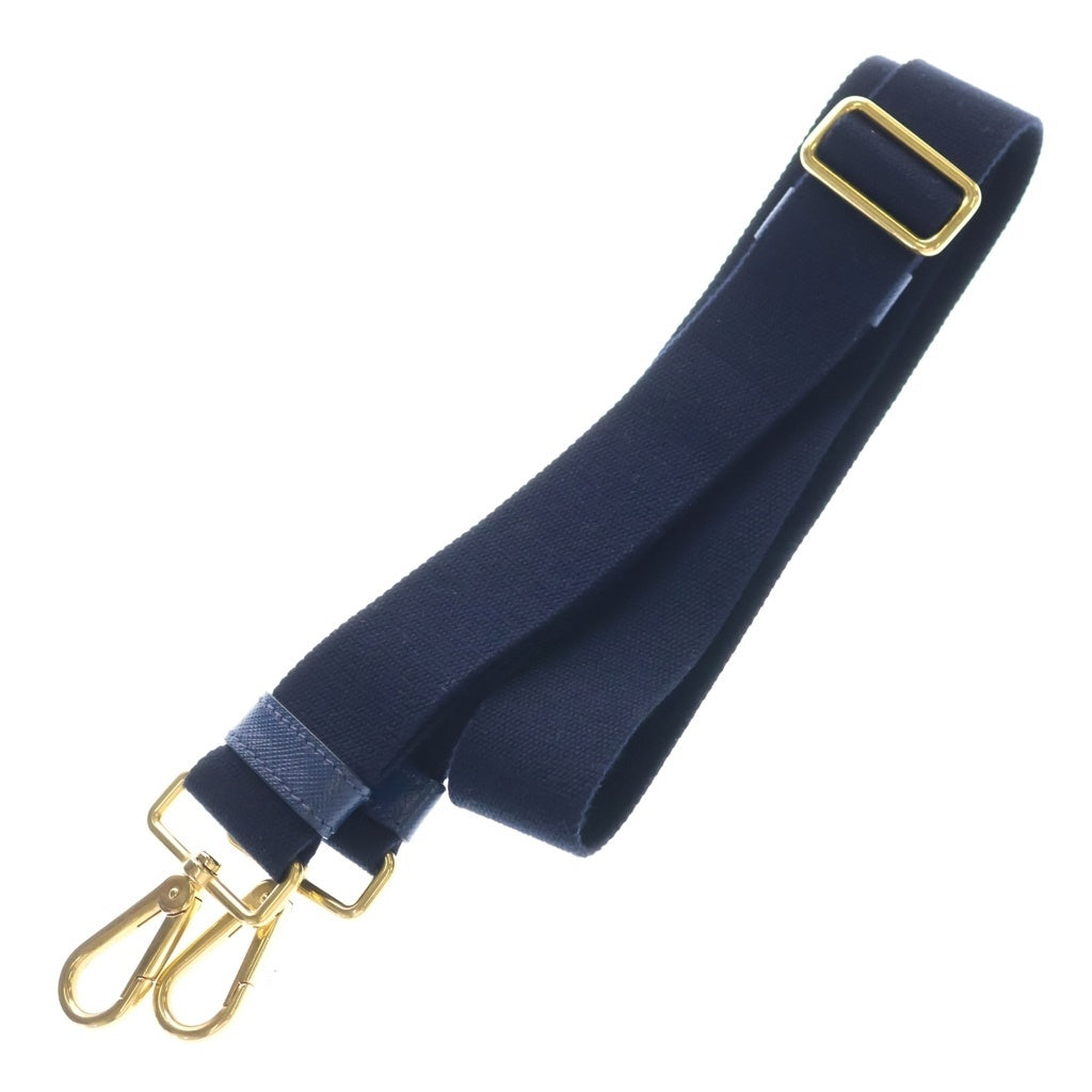 PRADA(プラダ) Canapa カナパ トライアングルロゴ キャンバスハンドバッグ ショルダーバッグ ネイビー 1BG439 レディース