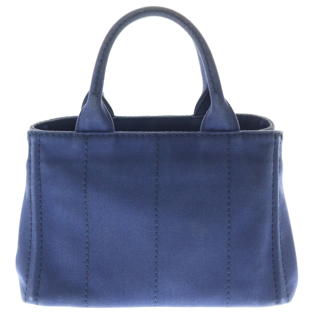 PRADA(プラダ) Canapa カナパ トライアングルロゴ キャンバスハンドバッグ ショルダーバッグ ネイビー 1BG439 レディース