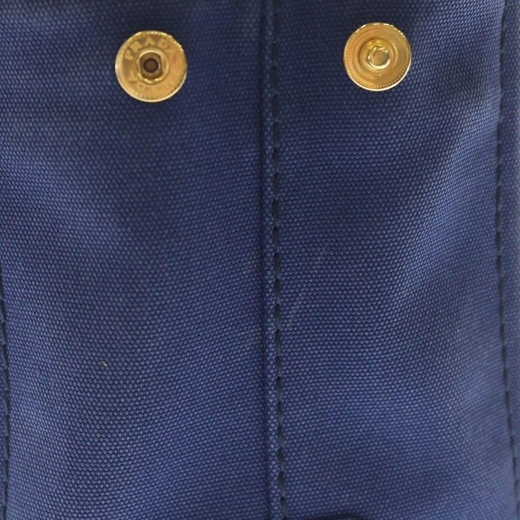 PRADA(プラダ) Canapa カナパ トライアングルロゴ キャンバスハンドバッグ ショルダーバッグ ネイビー 1BG439 レディース
