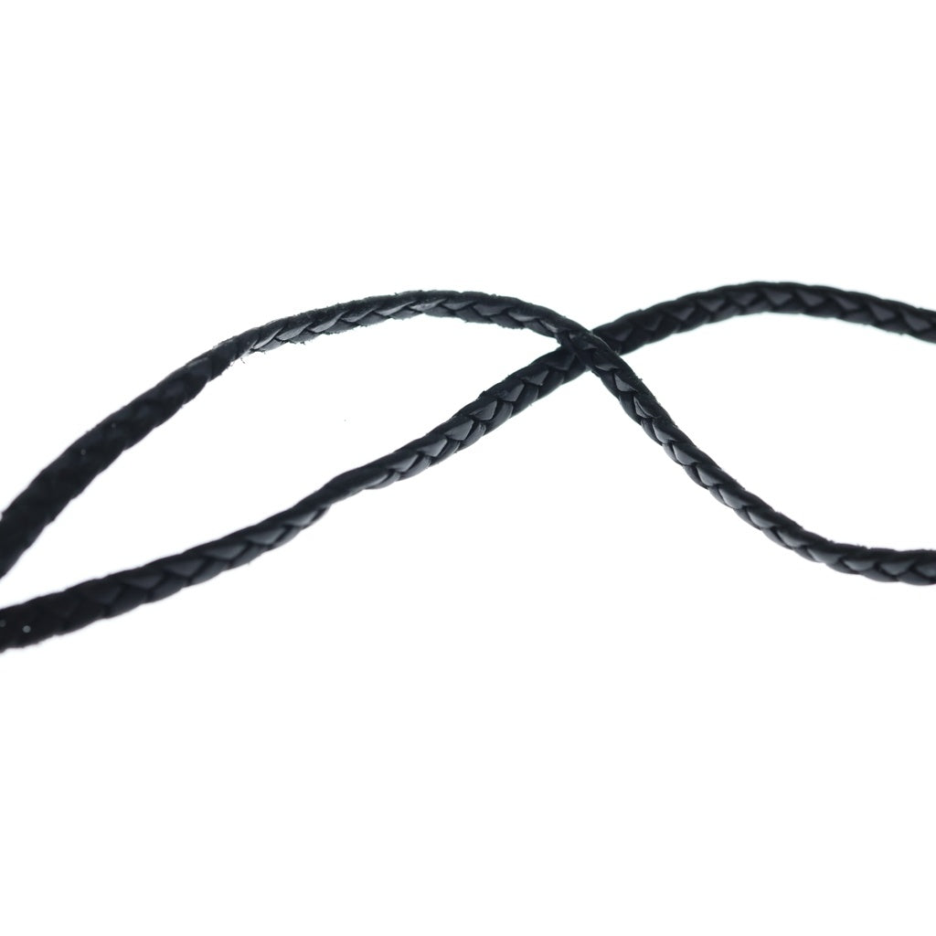 CHROME HEARTS(クロムハーツ) EATHER BRAID スクロールレザーブレード シルバーネックレス