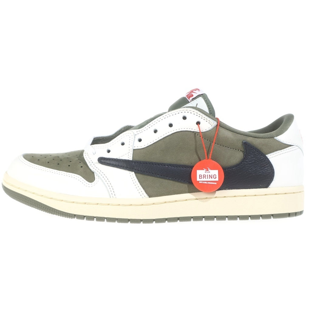 NIKE(ナイキ) ×TRAVIS SCOTT WMNS AIR JORDAN 1 LOW OG Medium Olive DZ4137-106 トラヴィススコット エアジョーダン1 ローカットスニーカー オリーブ US11/29.0cm