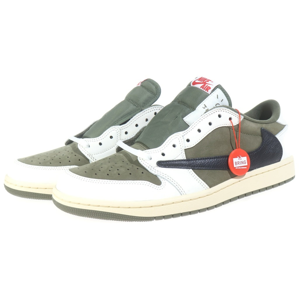 NIKE(ナイキ) ×TRAVIS SCOTT WMNS AIR JORDAN 1 LOW OG Medium Olive DZ4137-106 トラヴィススコット エアジョーダン1 ローカットスニーカー オリーブ US11/29.0cm