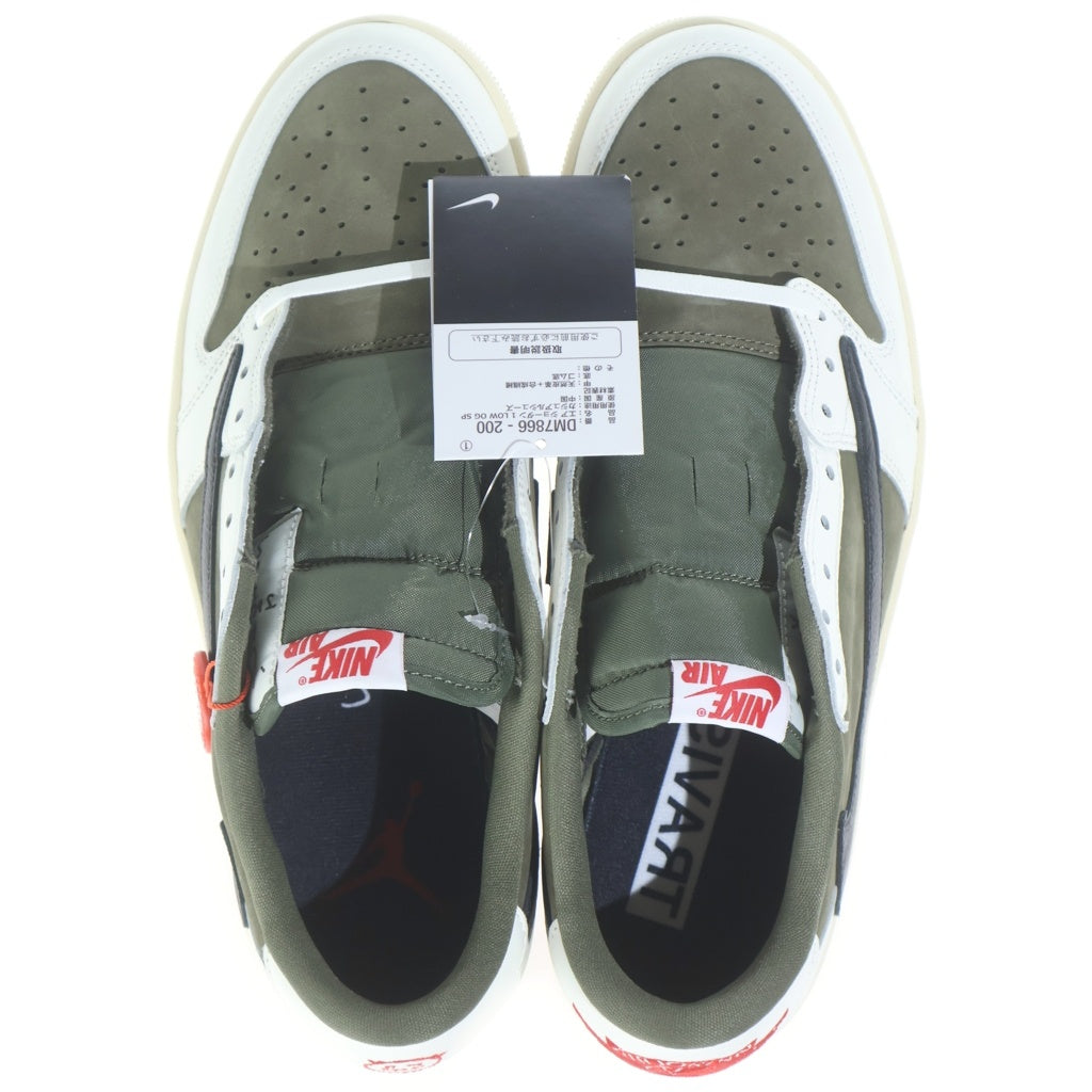NIKE(ナイキ) ×TRAVIS SCOTT WMNS AIR JORDAN 1 LOW OG Medium Olive DZ4137-106 トラヴィススコット エアジョーダン1 ローカットスニーカー オリーブ US11/29.0cm