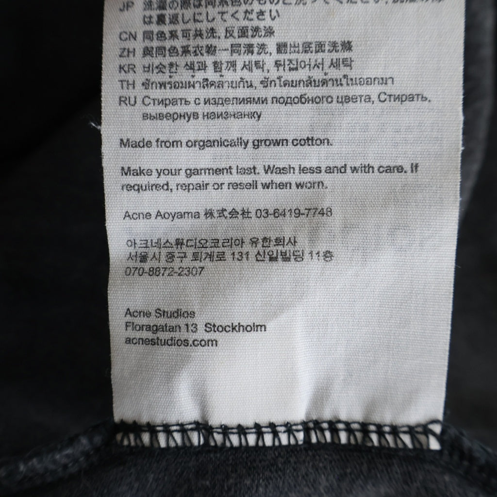 Acne Studios(アクネ ストゥディオズ) Relax Rubber L/S T-Shirt リラックスラバーロゴ 長袖Tシャツ ロンT グレー FN-UX-TSHI000020 CL0220-