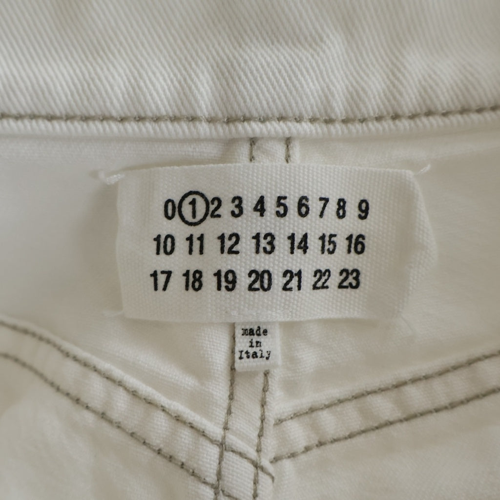 Maison Margiela(メゾンマルジェラ) 20AW Slash Denim Pants スラッシュディティール ダメージ加工 デニムパンツ ホワイト レディース S51LA0106